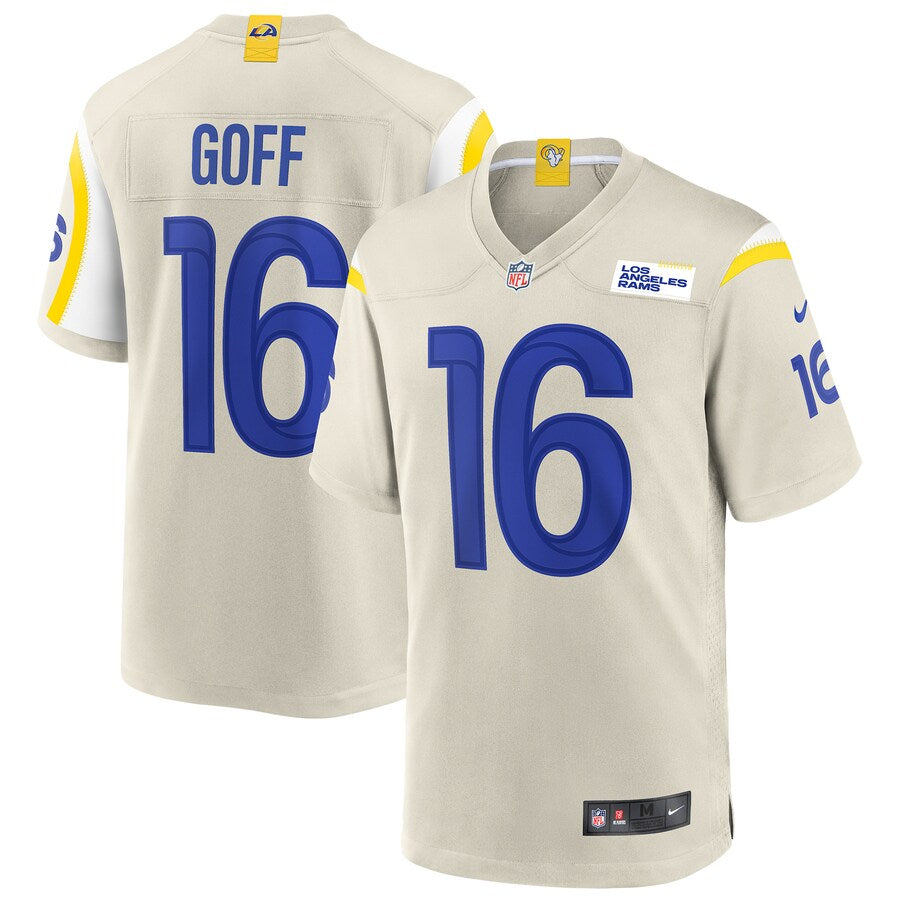 Los Angeles Rams Jared Goff Bone NFL jersey front view