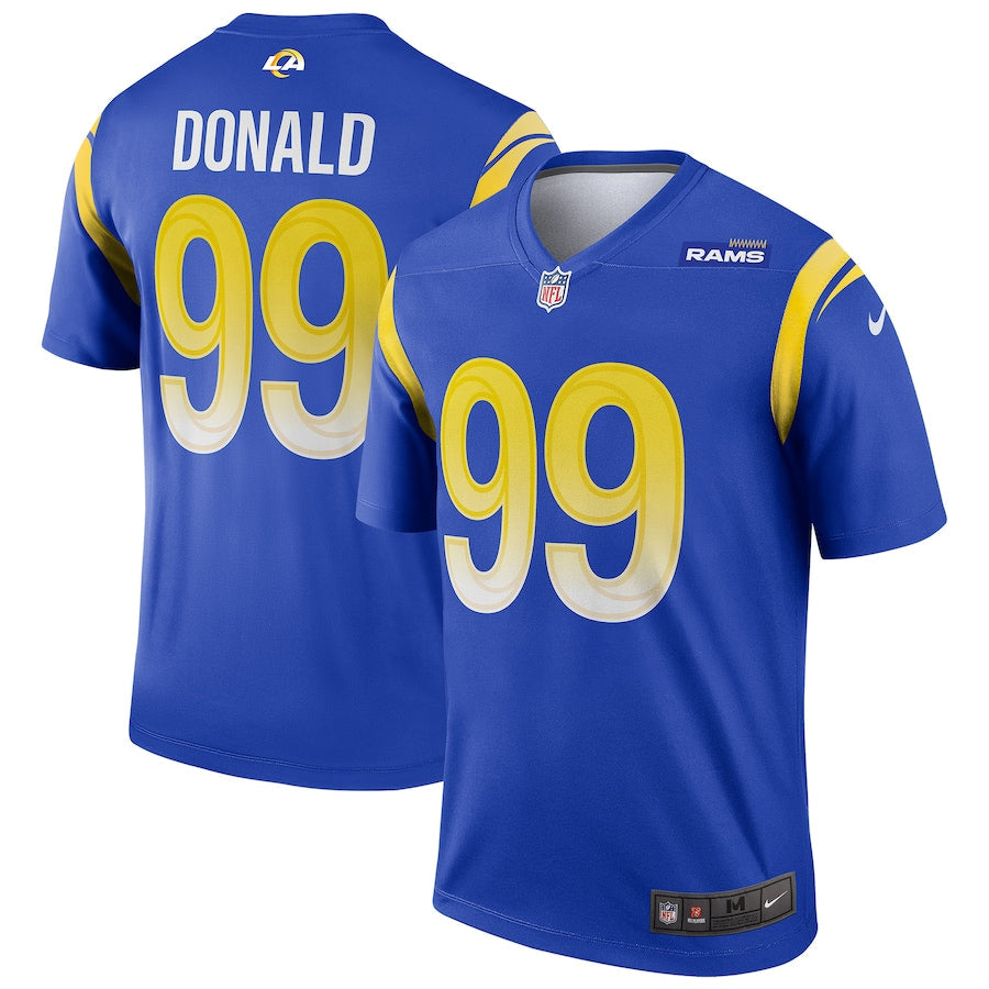 Los Angeles Rams Aaron Donald Legend NFL jersey front view