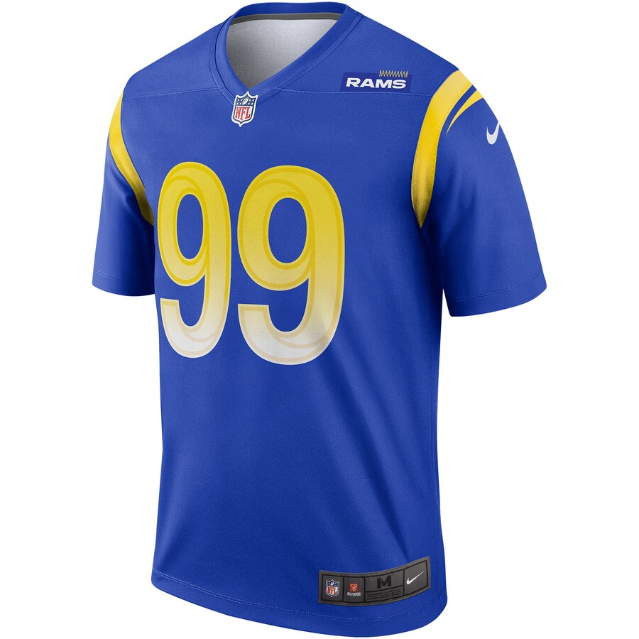 Los Angeles Rams Aaron Donald Legend NFL jersey front view