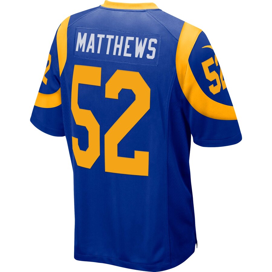 Los Angeles Rams Clay Matthews NFL jersey front view