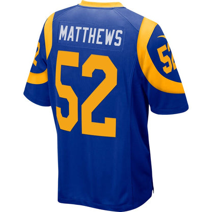 Los Angeles Rams Clay Matthews NFL jersey front view