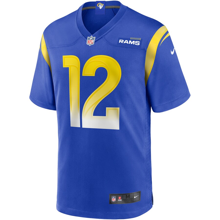 Los Angeles Rams Van Jefferson Draft Pick NFL jersey front view