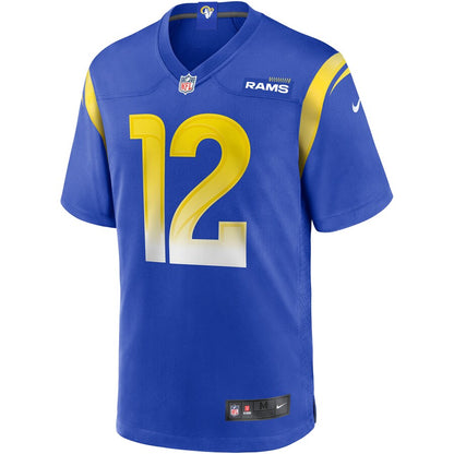 Los Angeles Rams Van Jefferson Draft Pick NFL jersey front view