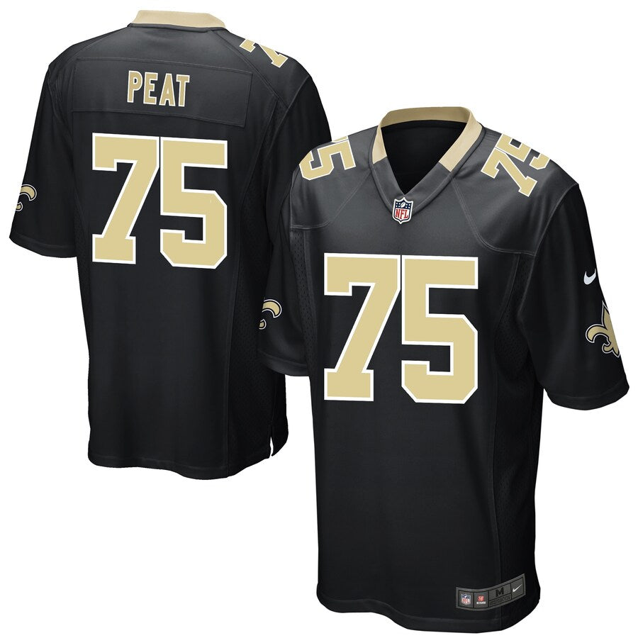New Orleans Saints Andrus Peat NFL jersey front view