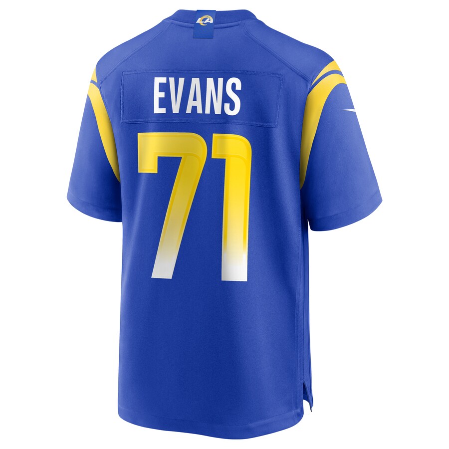 Los Angeles Rams Bobby Evans NFL jersey front view