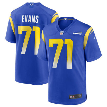 Los Angeles Rams Bobby Evans NFL jersey front view