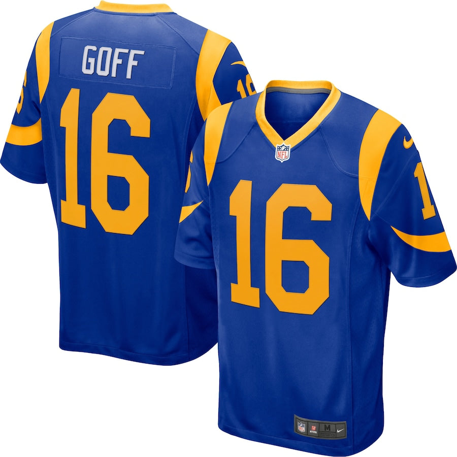 Los Angeles Rams Jared Goff NFL jersey front view
