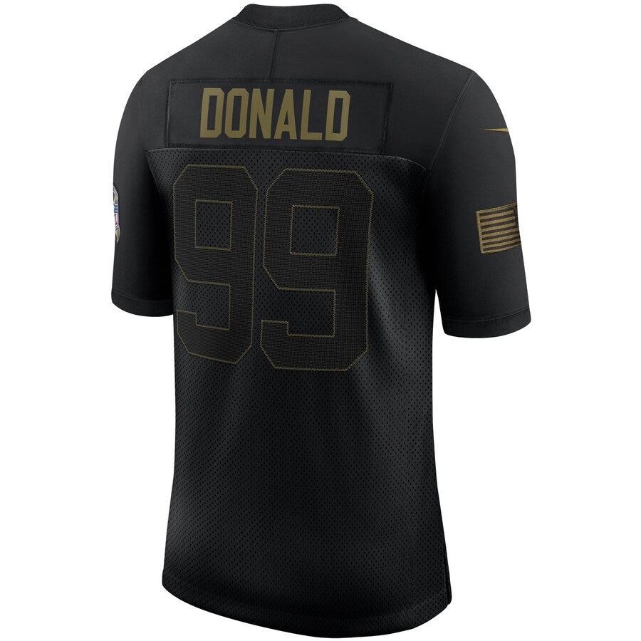 Los Angeles Rams Aaron Donald Salute To Service NFL jersey front view