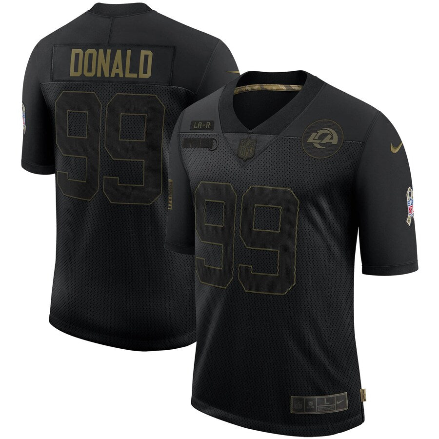 Los Angeles Rams Aaron Donald Salute To Service NFL jersey front view