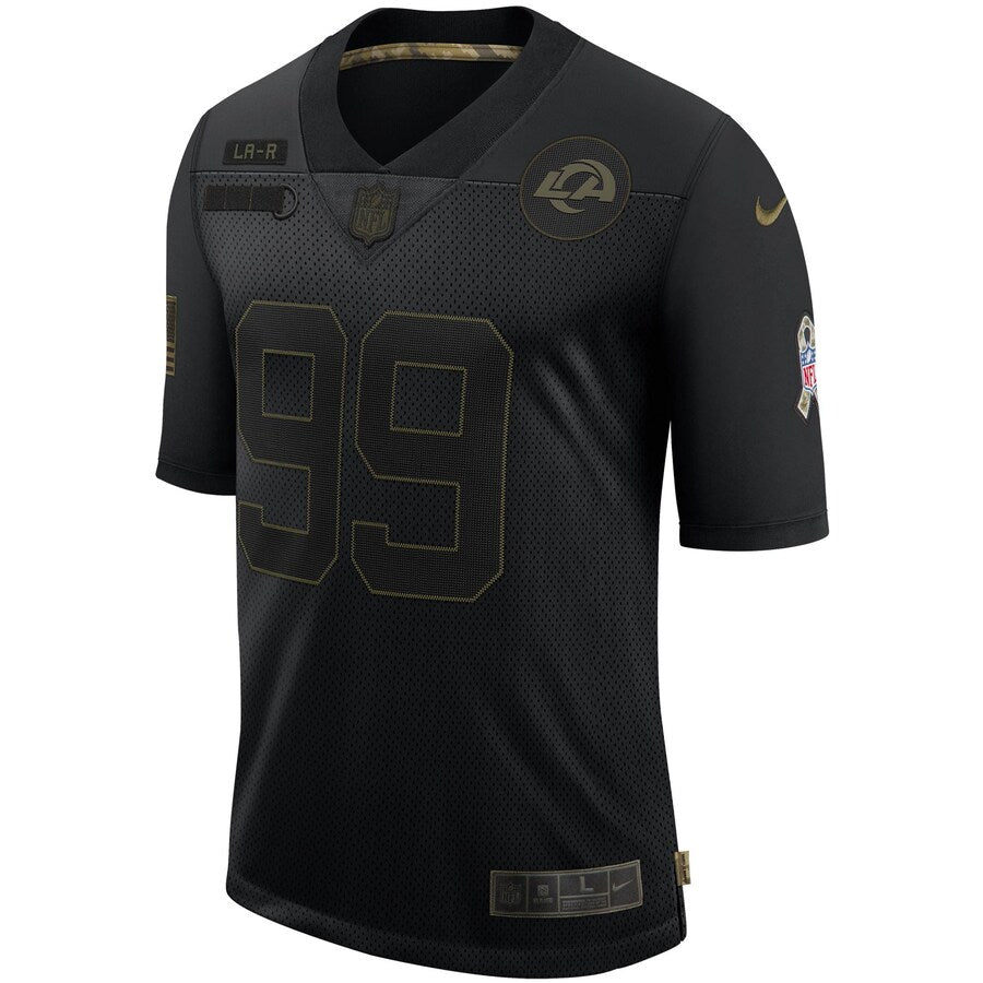 Los Angeles Rams Aaron Donald Salute To Service NFL jersey front view
