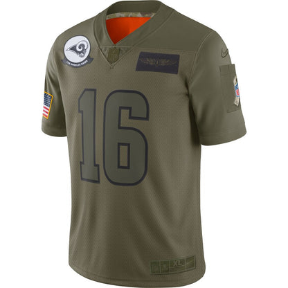 Los Angeles Rams Jared Goff Salute To Service NFL jersey front view
