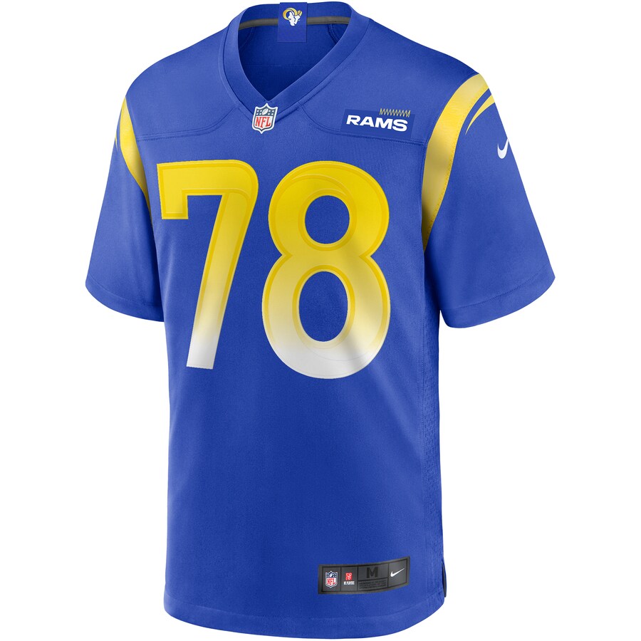 Los Angeles Rams Jackie Slater NFL jersey front view
