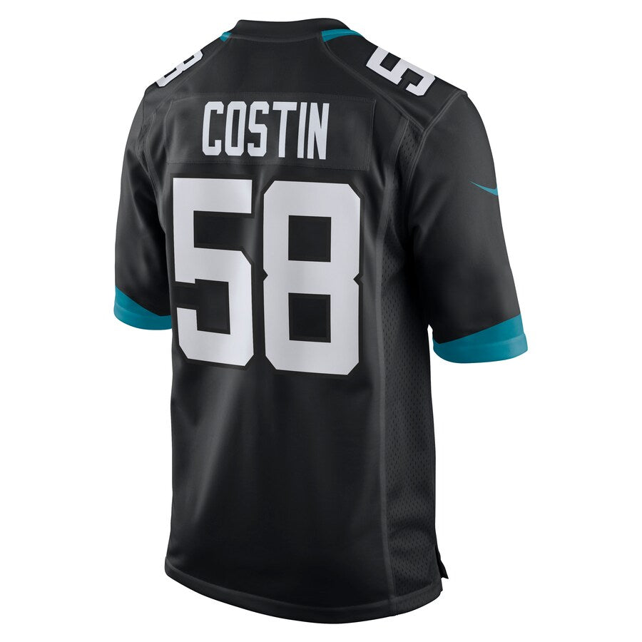 Jacksonville Jaguars Doug Costin NFL jersey front view