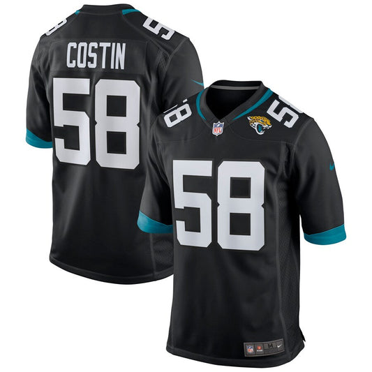 Jacksonville Jaguars Doug Costin NFL jersey front view