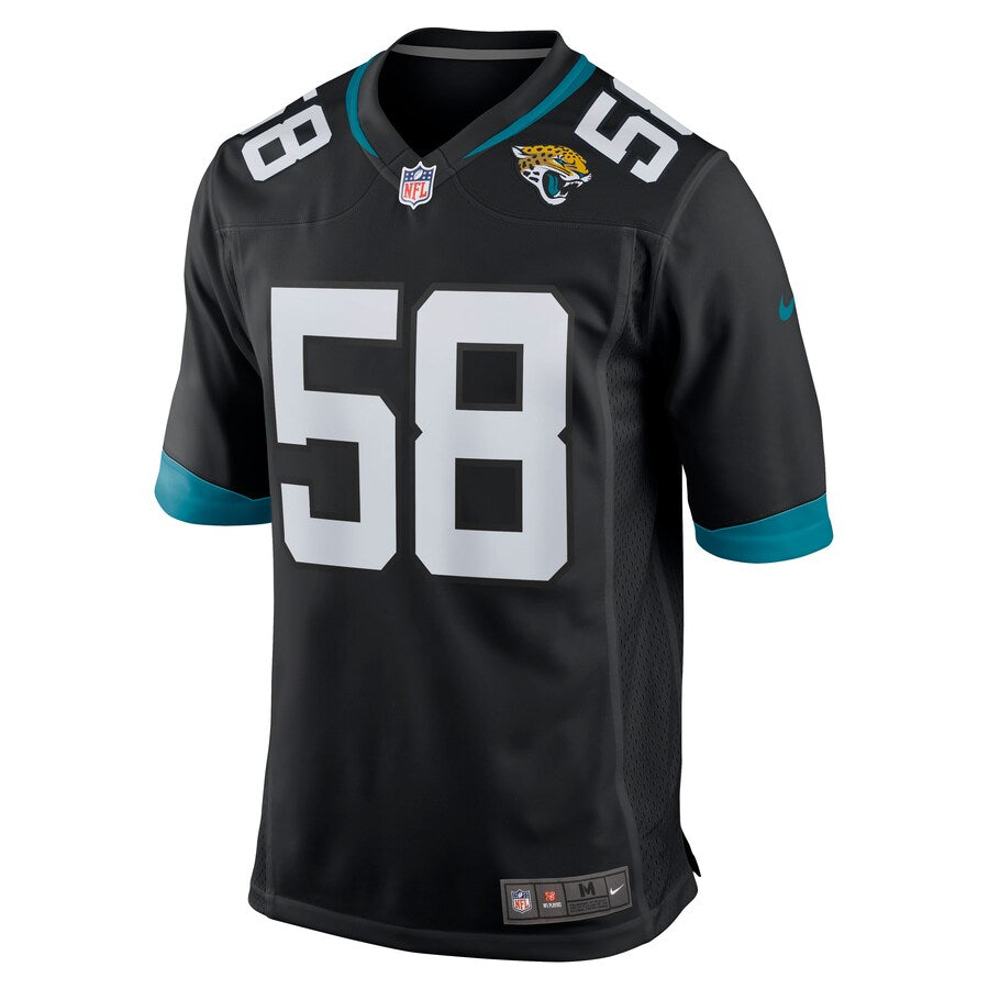 Jacksonville Jaguars Doug Costin NFL jersey front view