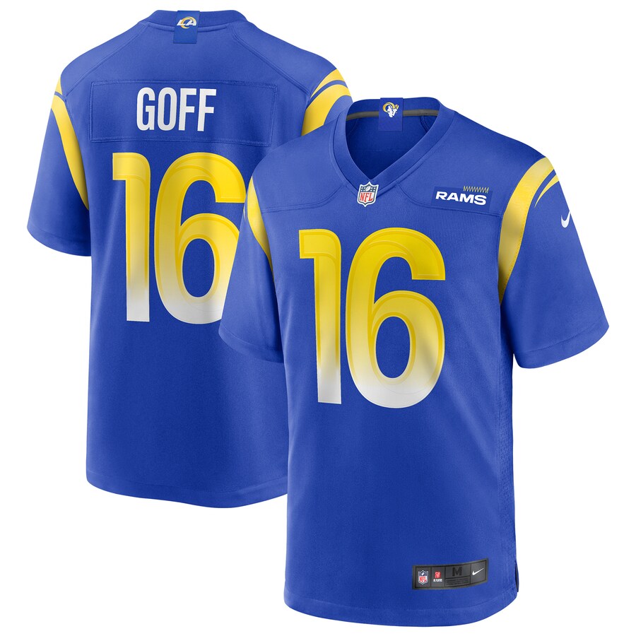 Los Angeles Rams Jared Goff NFL jersey front view