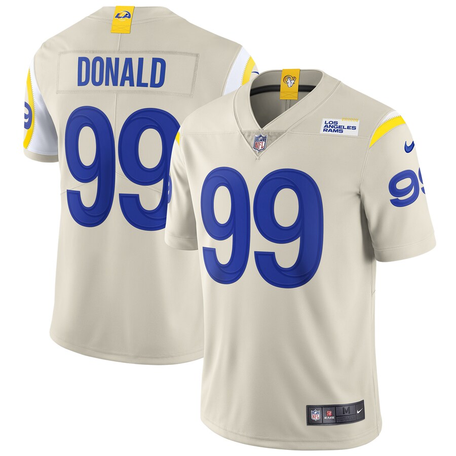 Los Angeles Rams Aaron Donald Bone NFL jersey front view