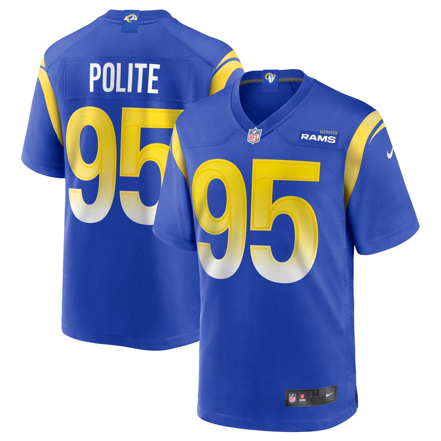 Los Angeles Rams Jachai Polite NFL jersey front view