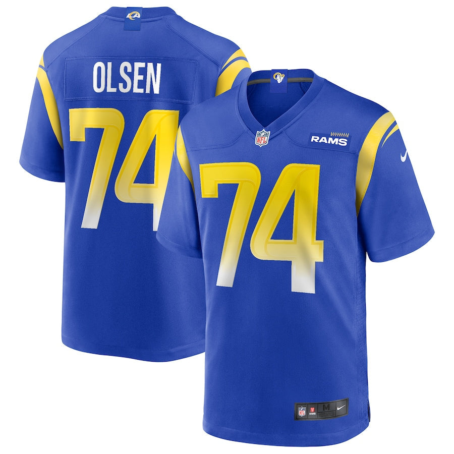 Los Angeles Rams Merlin Olsen NFL jersey front view