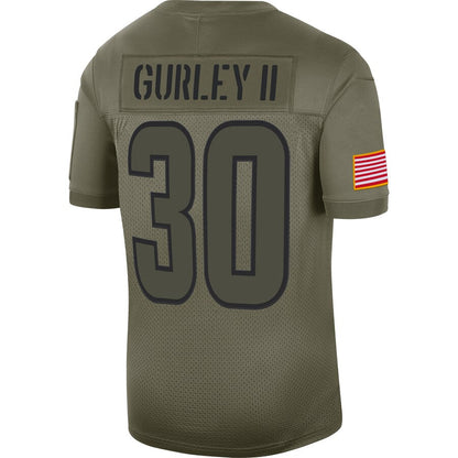 Los Angeles Rams Todd Gurley II Salute To NFL jersey front view