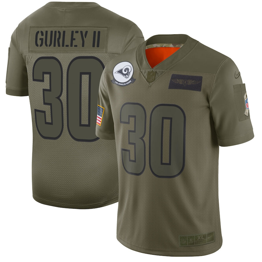 Los Angeles Rams Todd Gurley II Salute To NFL jersey front view
