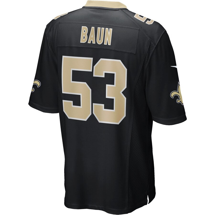 New Orleans Saints Zack Baun NFL jersey front view