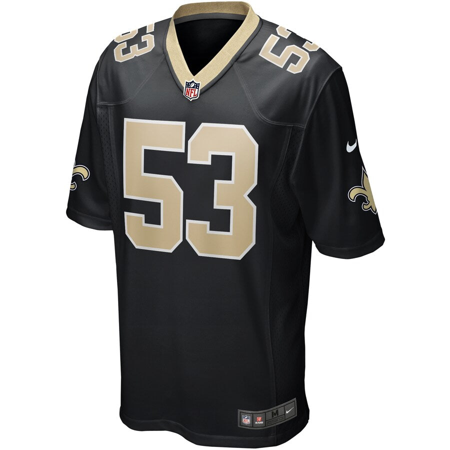 New Orleans Saints Zack Baun NFL jersey front view