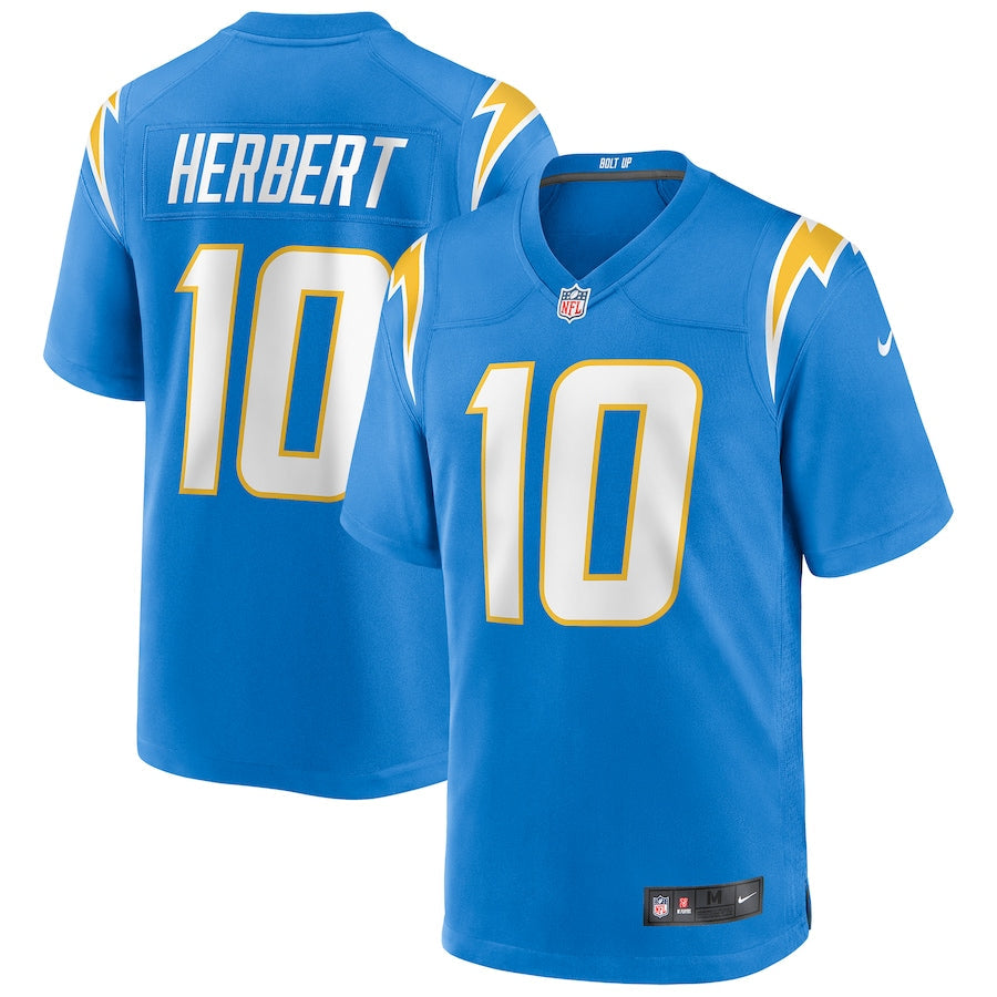 Los Angeles Chargers Justin Herbert NFL jersey front view