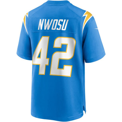 Los Angeles Chargers Uchenna Nwosu NFL jersey front view