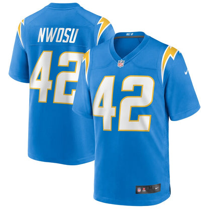 Los Angeles Chargers Uchenna Nwosu NFL jersey front view