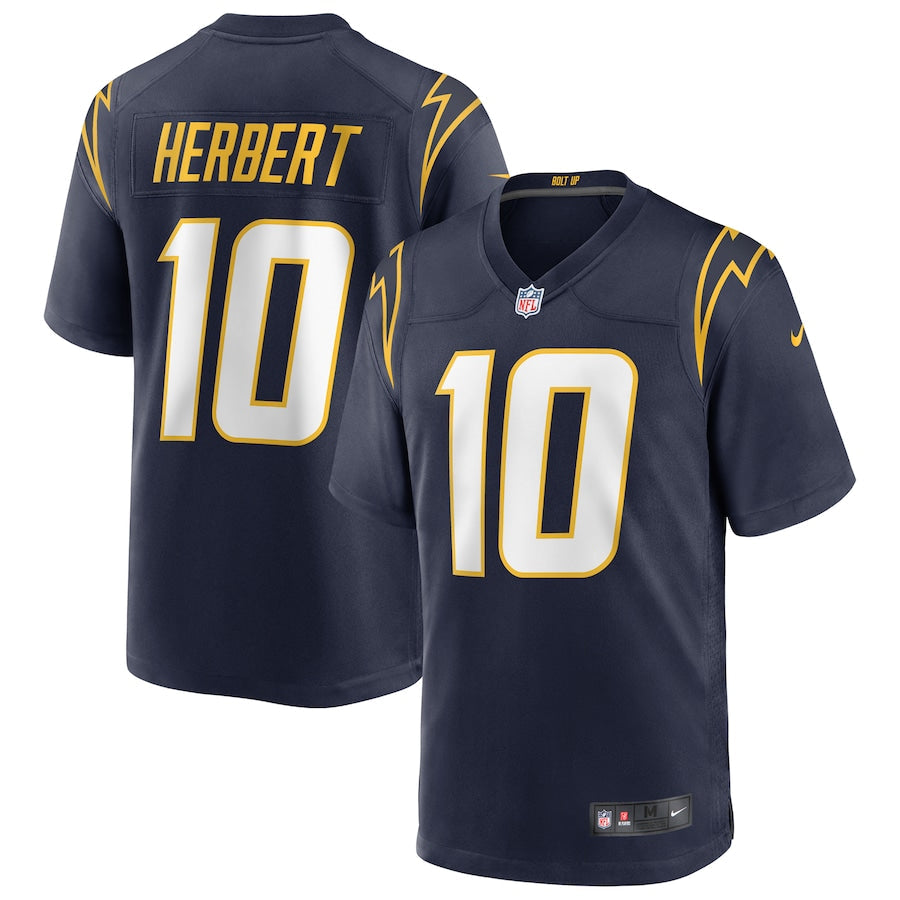 Los Angeles Chargers Justin Herbert NFL jersey front view