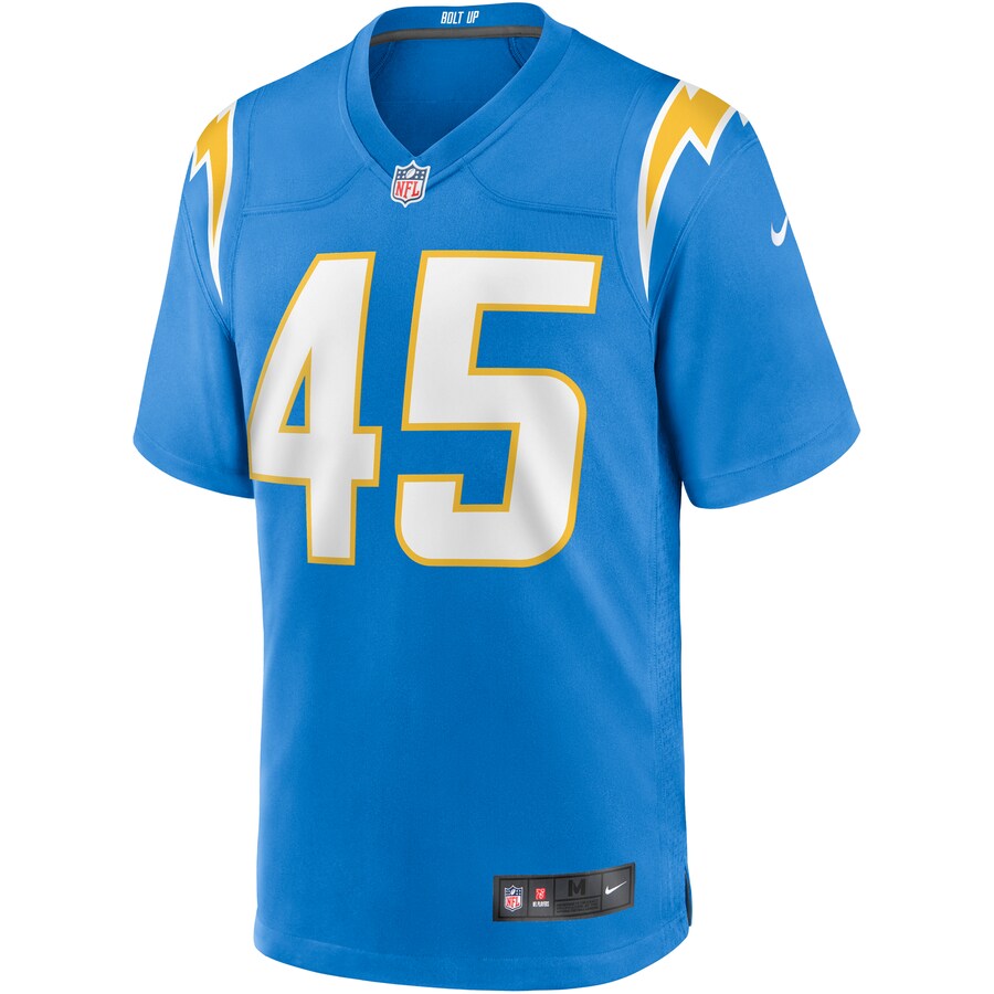 Los Angeles Chargers Cole Mazza NFL jersey front view