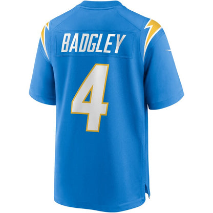 Los Angeles Michael Badgley Chargers Powder Blue Game Jersey 2720 jersey front view