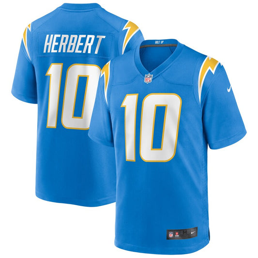 Los Angeles Chargers Justin Herbert Draft First Round NFL jersey front view