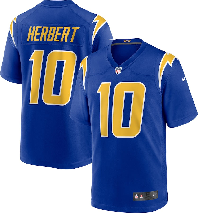 Los Angeles Chargers Justin Herbert 2nd NFL jersey front view
