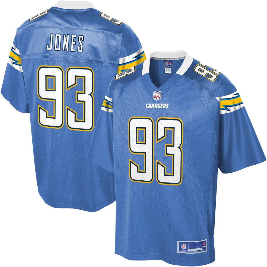 Los Angeles Chargers Justin Jones NFL jersey front view