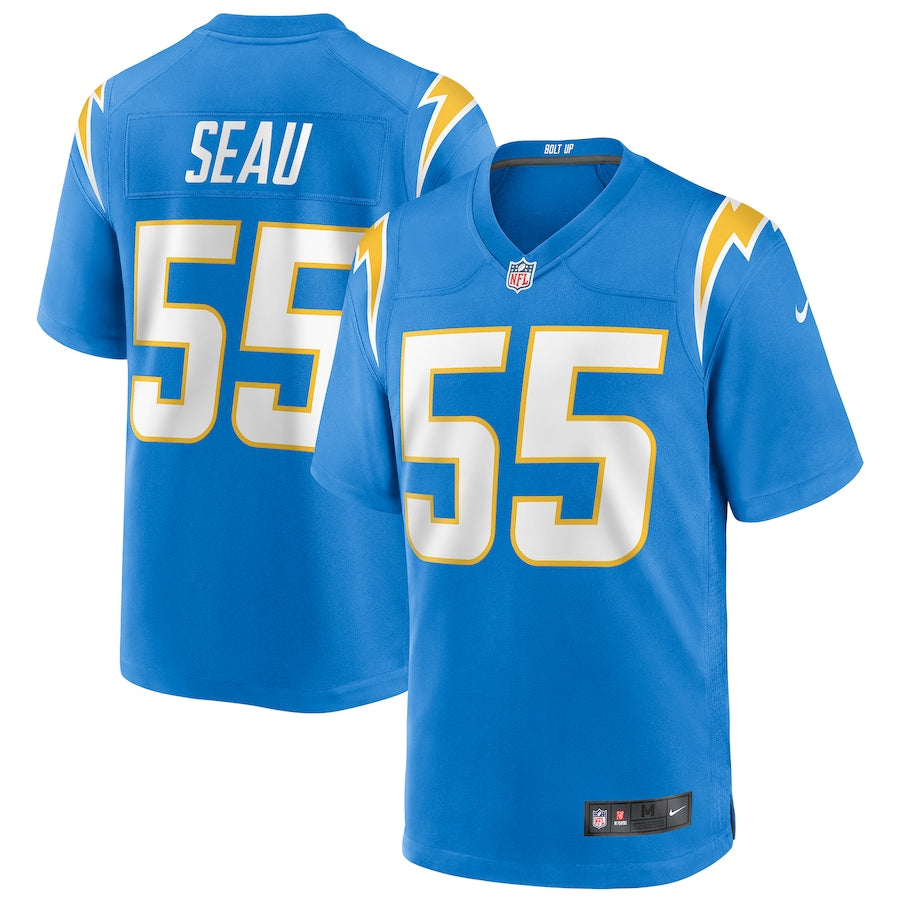 Los Angeles Chargers Junior Seau NFL jersey front view