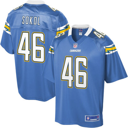 Los Angeles Chargers Matt Sokol NFL jersey front view