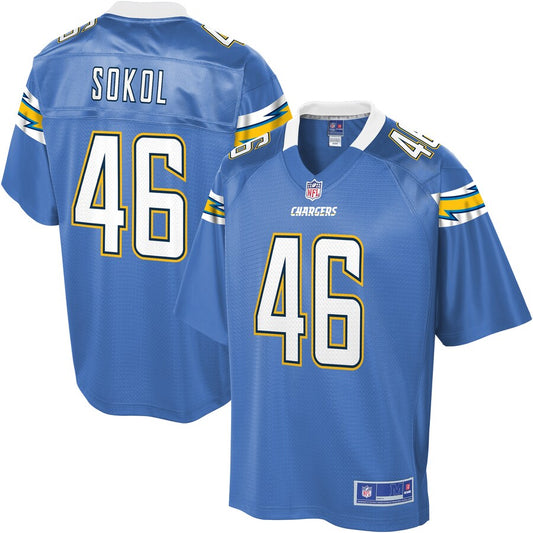 Los Angeles Chargers Matt Sokol NFL jersey front view
