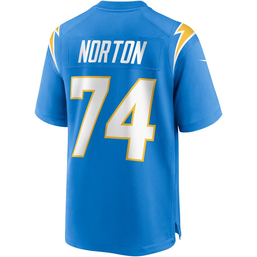 Los Angeles Chargers Storm Norton NFL jersey front view