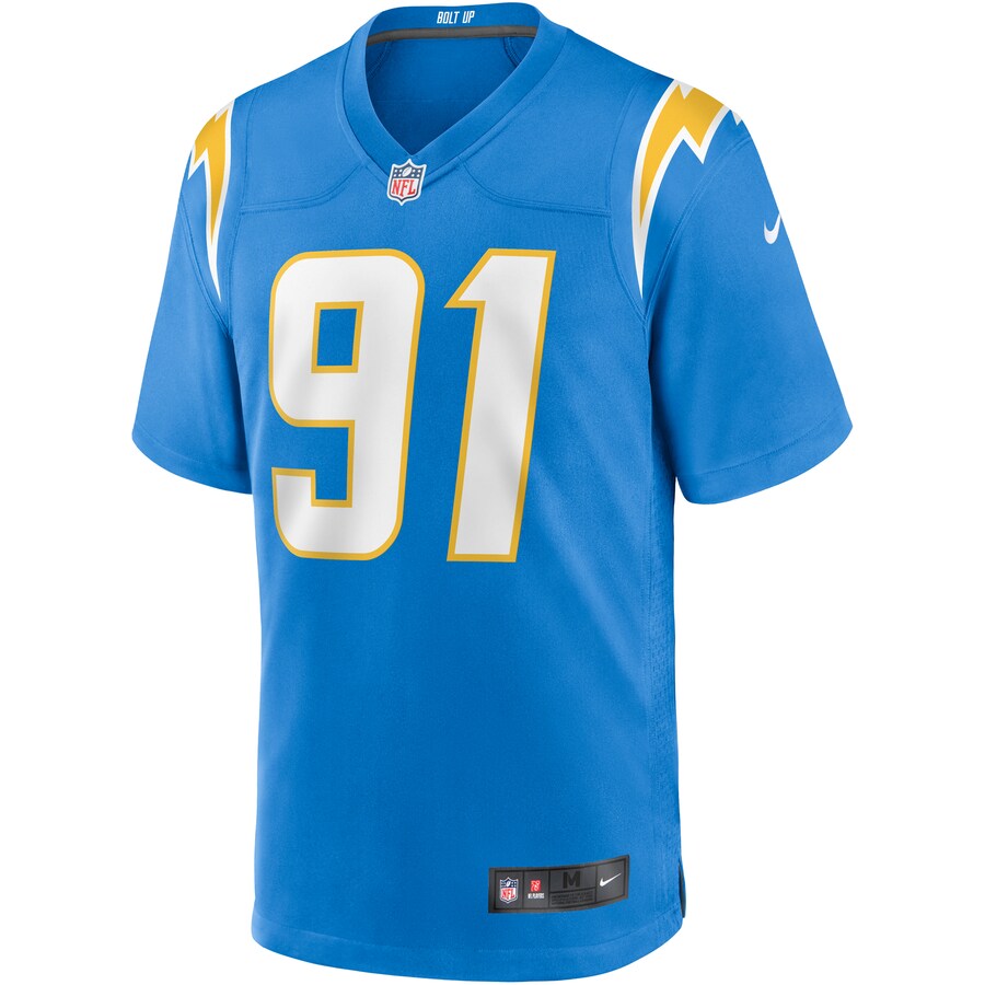 Los Angeles Chargers Cortez Broughton NFL jersey front view