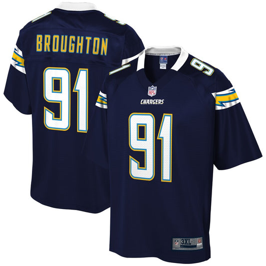 Los Angeles Chargers Cortez Broughton Big Tall NFL jersey front view
