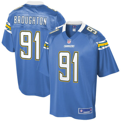 Los Angeles Chargers Cortez Broughton NFL jersey front view
