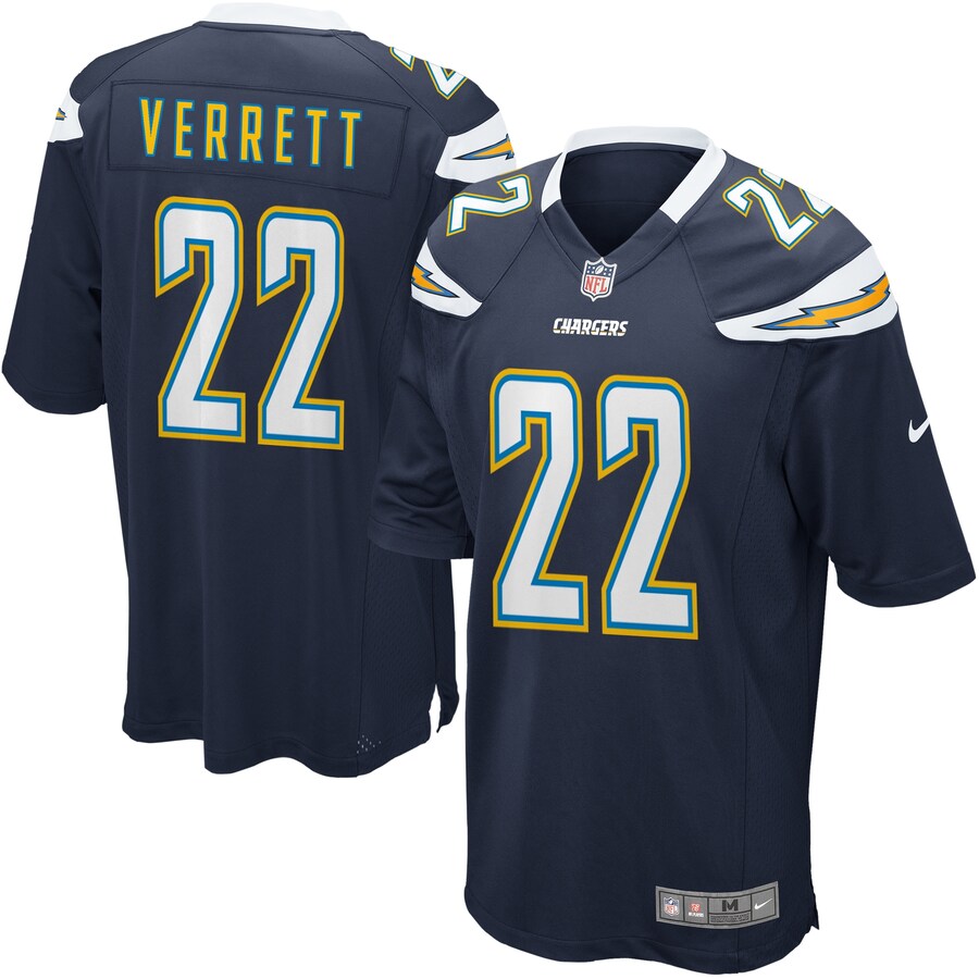 Los Angeles Chargers S Jason Verrett NFL jersey front view