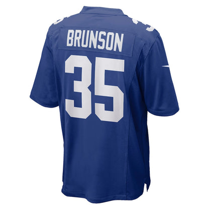 New York Giants Tj Brunson NFL jersey front view