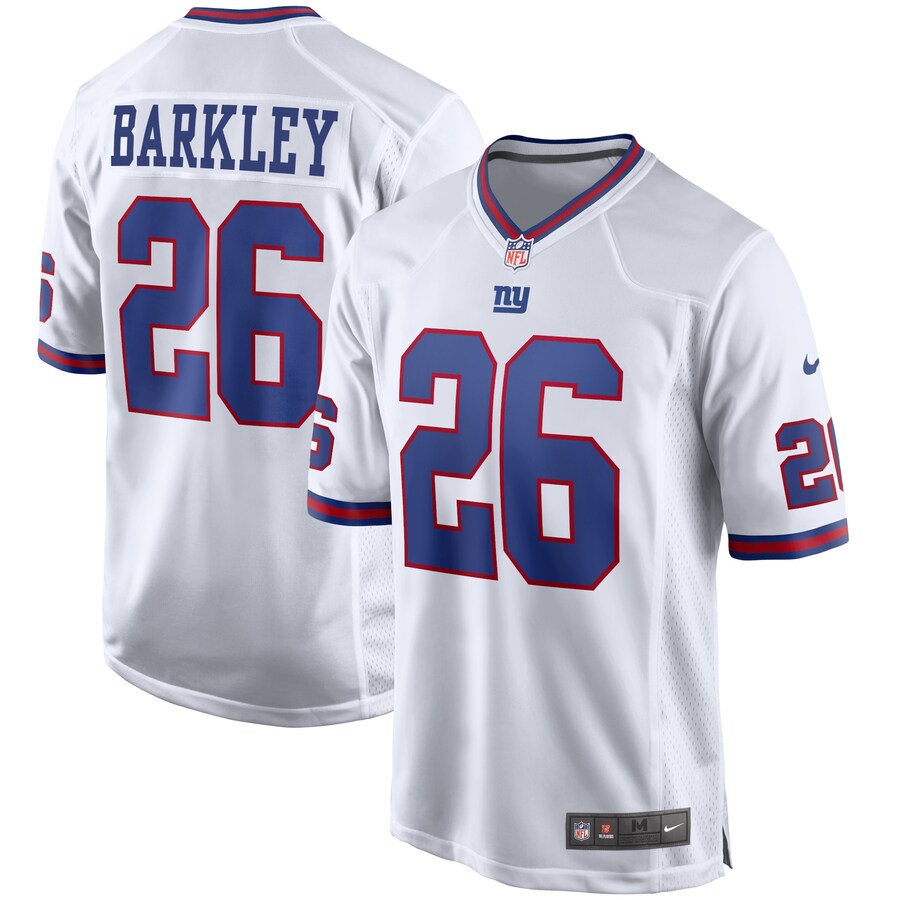 New York Giants Saquon Barkley NFL jersey front view