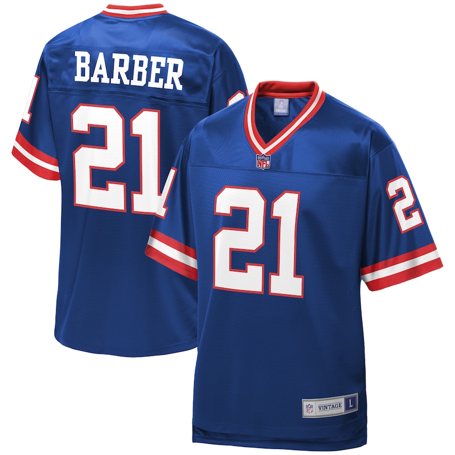 New York Giants Tiki Barber NFL jersey front view