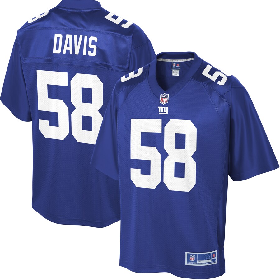 New York Giants Tae Davis Big Tall NFL jersey front view