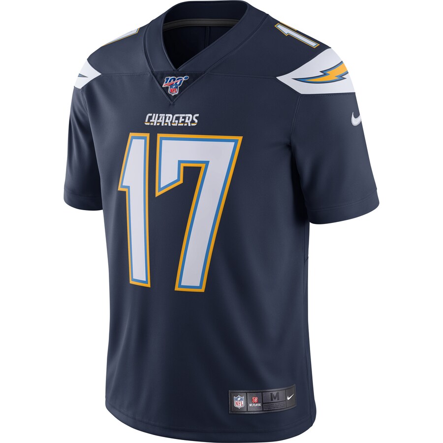 Los Angeles Chargers Philip Rivers 100 NFL jersey front view