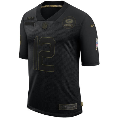 Green Bay Packers Aaron Rodgers Salute To Service NFL jersey front view